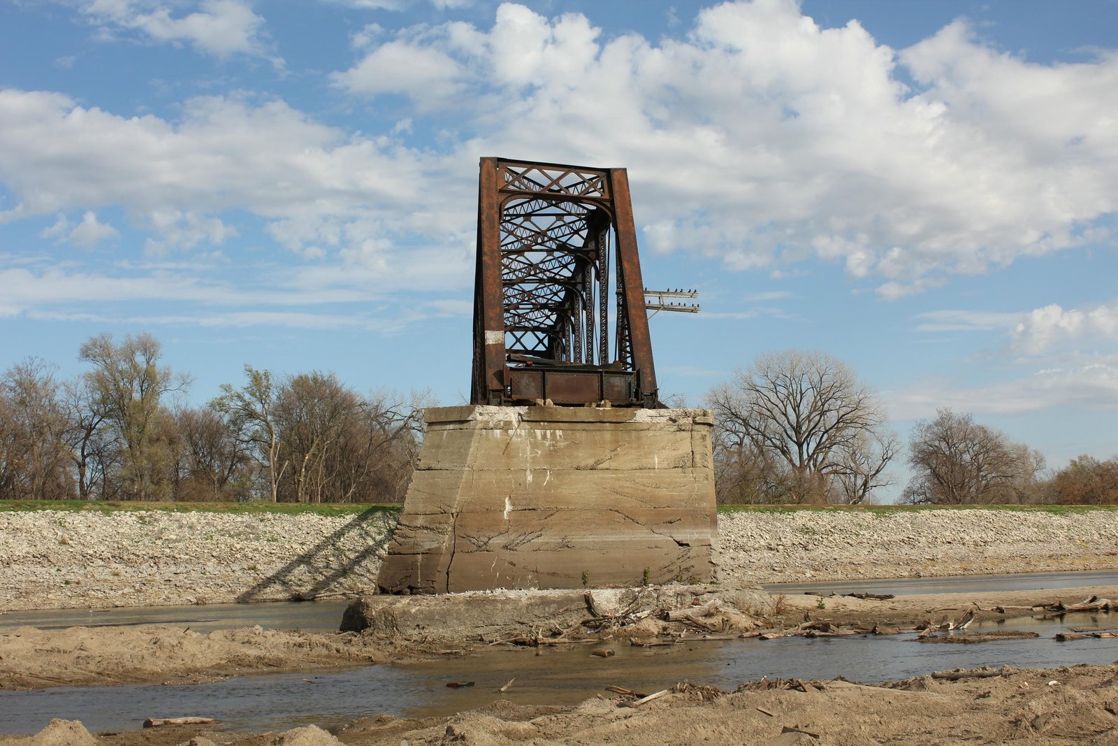Looking east into span #2 during demolition